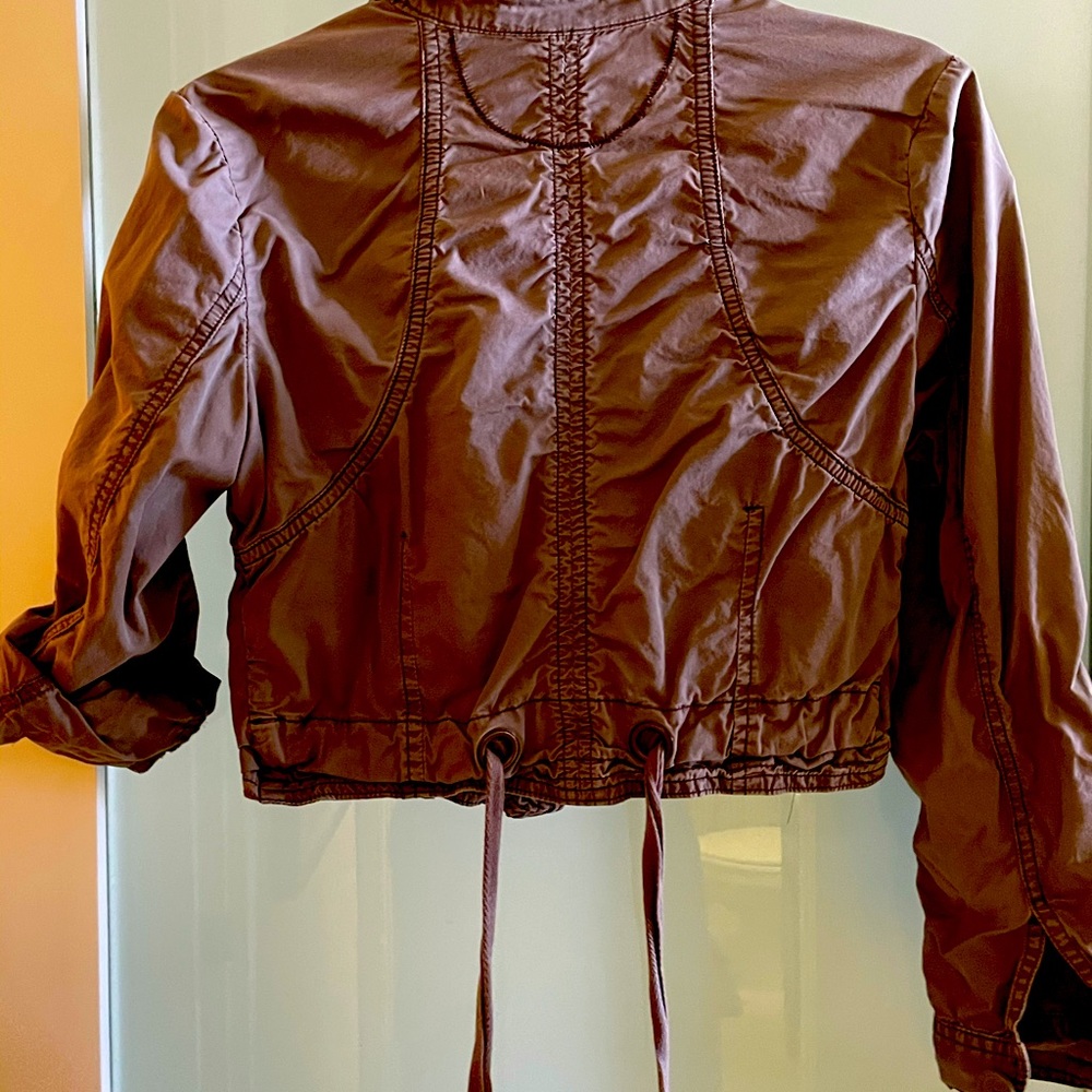 Cropped Army Green Jacket